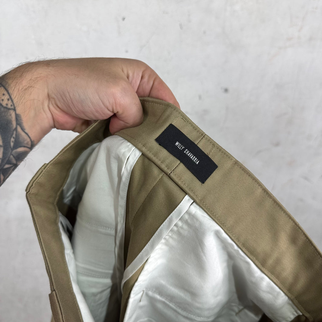Willy Chavarria Wide Khaki Work Pants