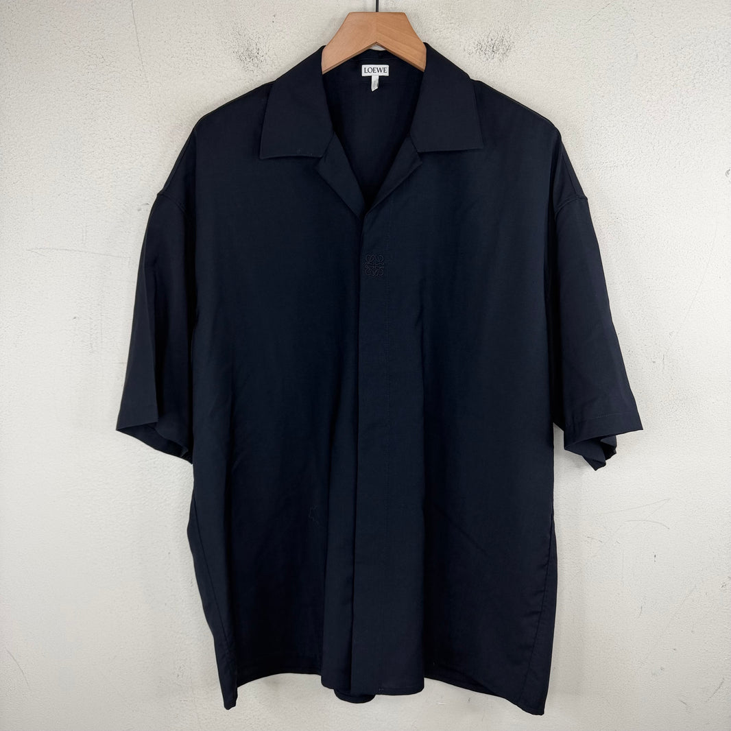 Loewe Navy Tonal Anagram Button Up