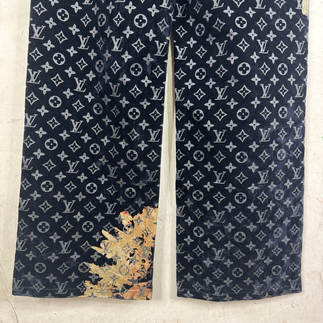 Louis Vuitton Velvet Monogram Bleached Jeans