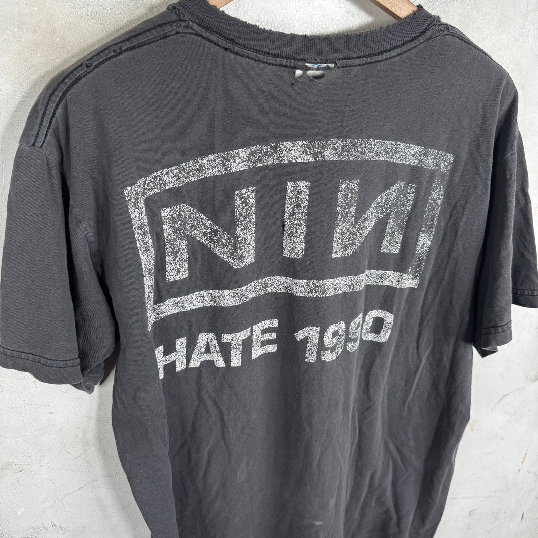 Vintage NIN Hate 1990 Reprint Smoked T-Shirt