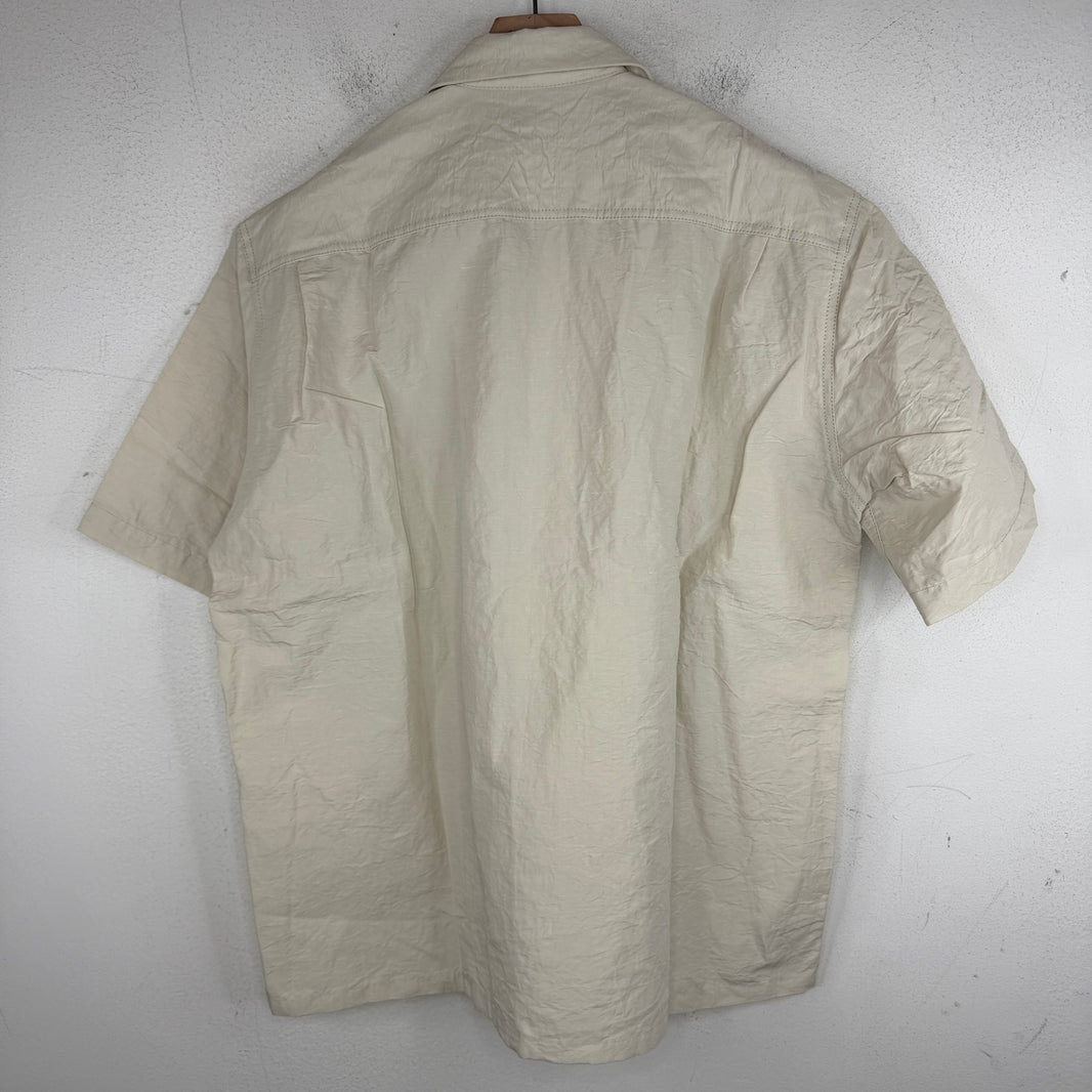 CDG Beige Linen Button Up Shirt