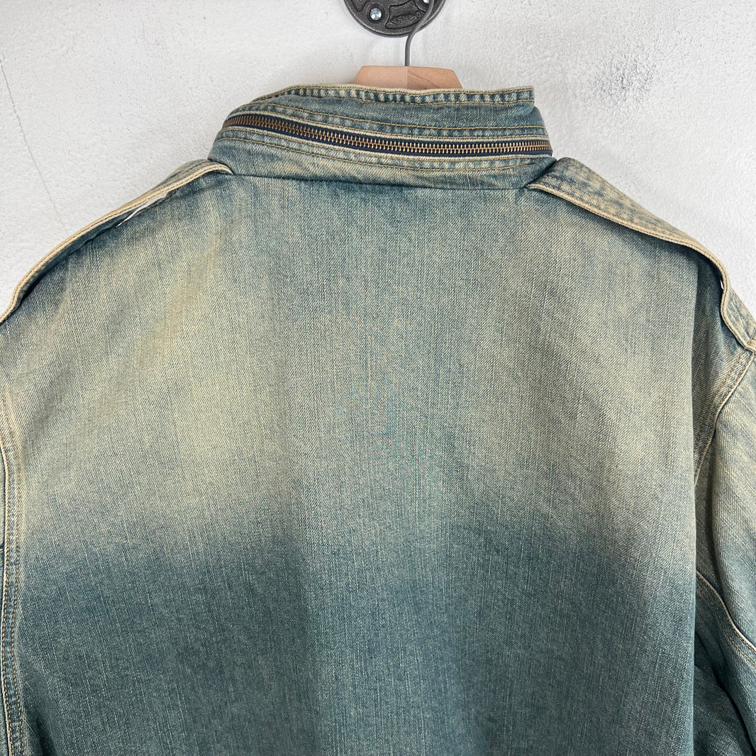 Martine Rose Cropped D-Ring Denim Jacket