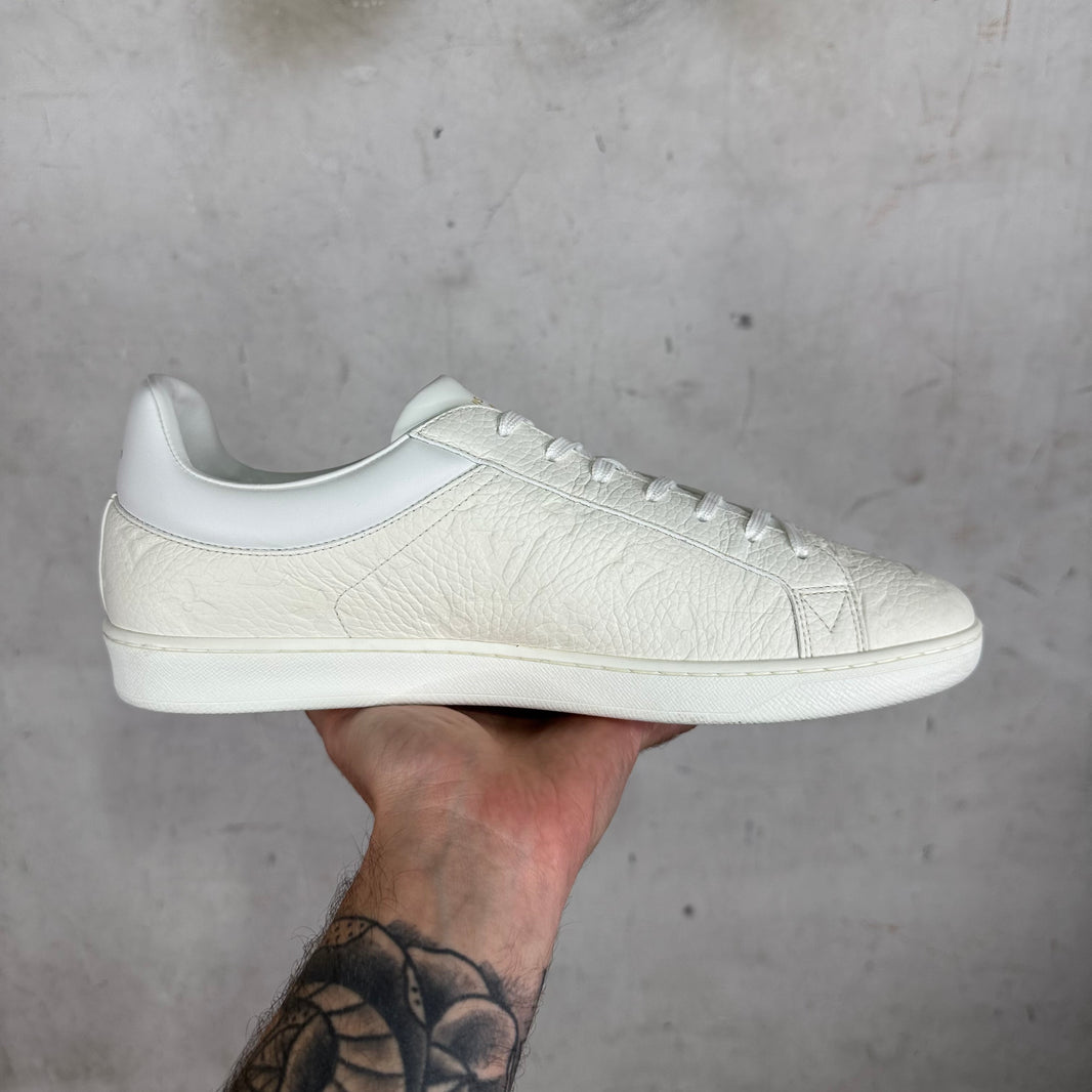 Louis Vuitton White Leather Monogram Luxemburg Sneakers