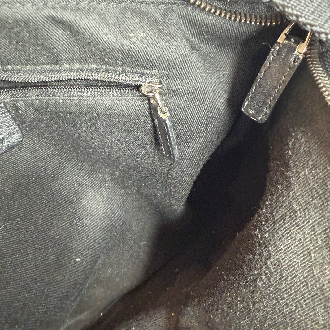 Gucci Leather Monogram Messenger Bag