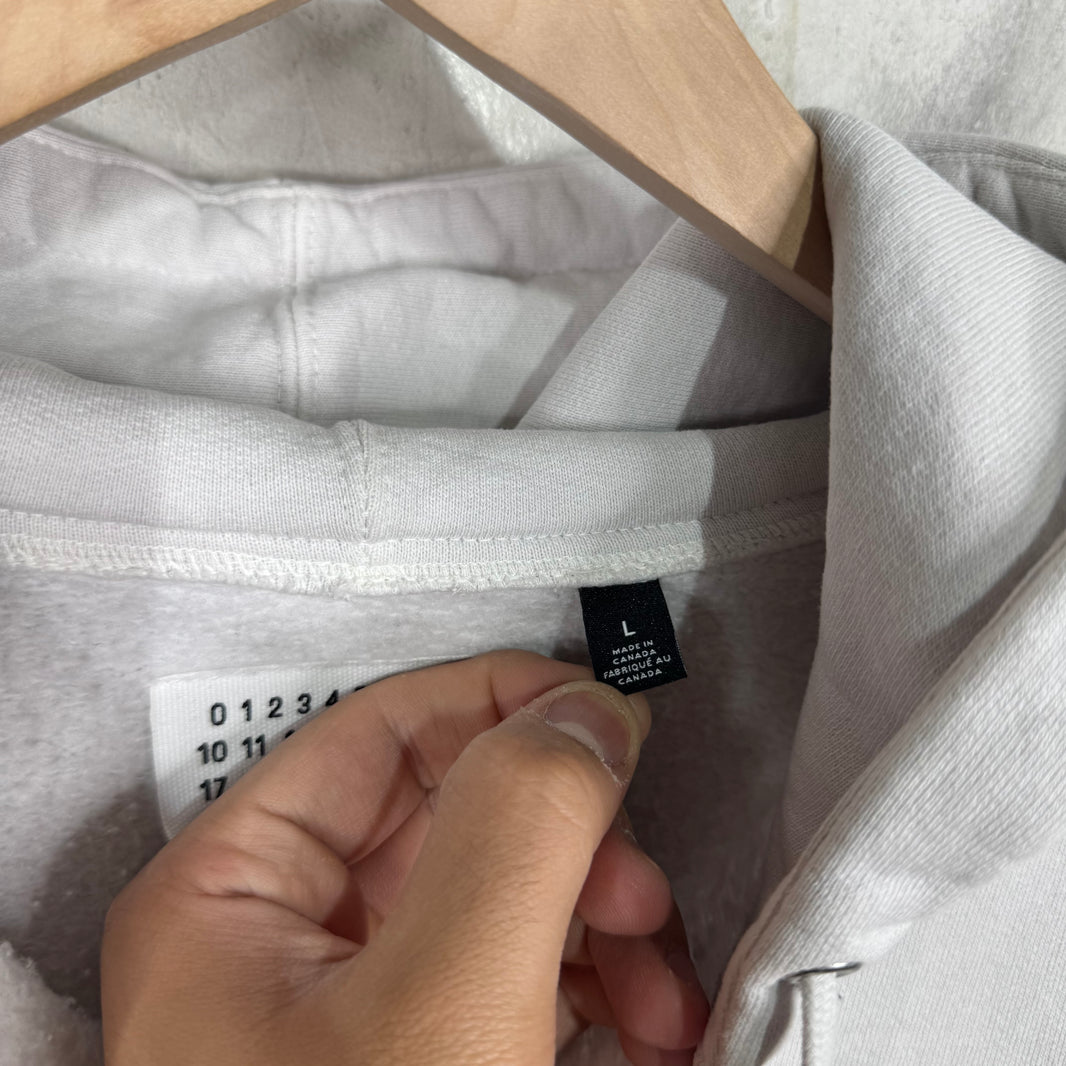 Supreme x MM6 White Zip Hoodie
