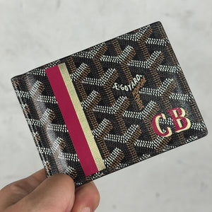 Goyard Painted Cardholder Clip Wallet