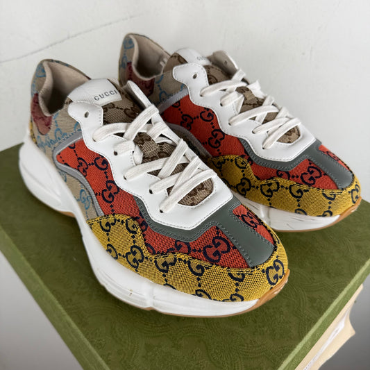 Gucci Multicolor Monogram Rhython Sneakers