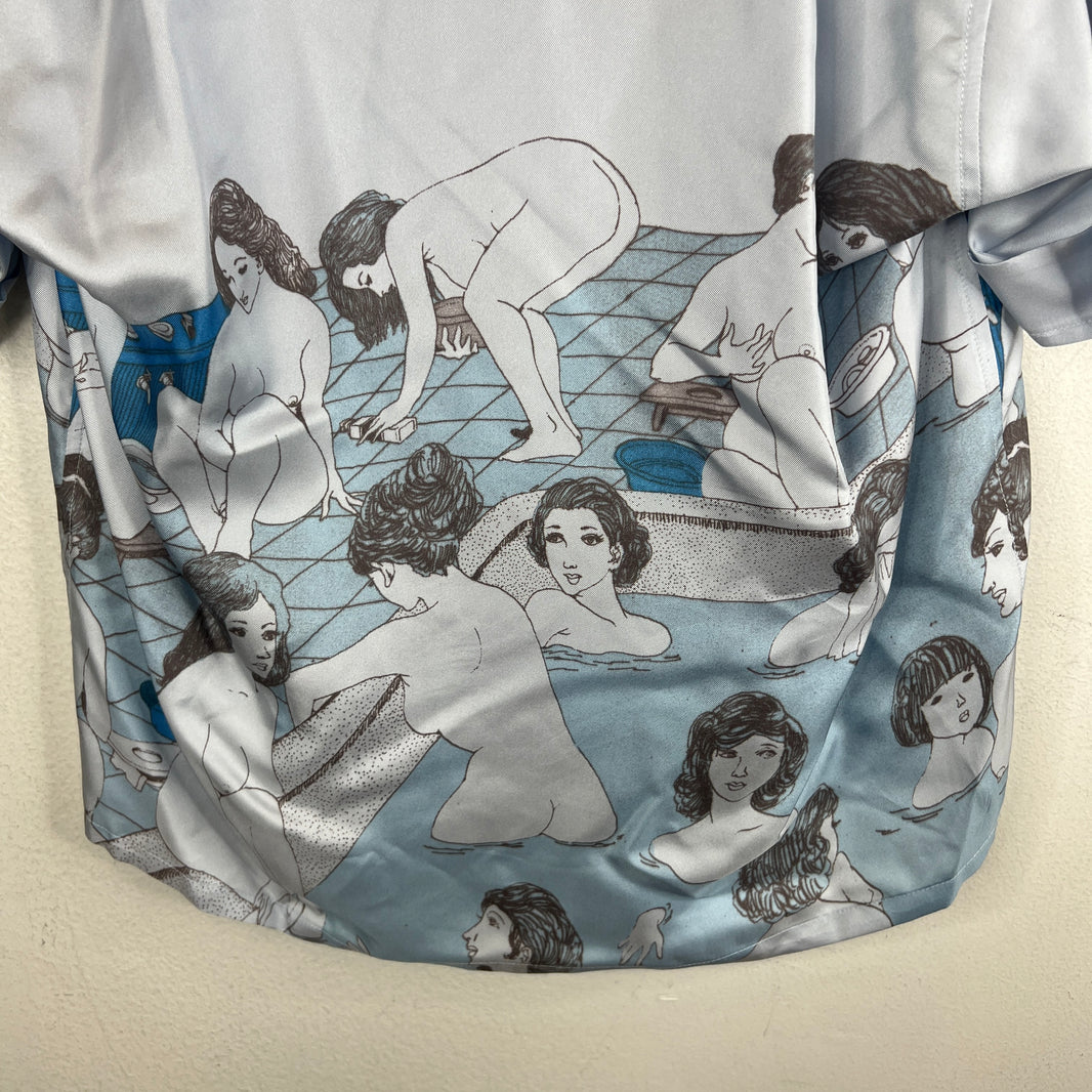 ERD Bath House Silk Button Up Shirt