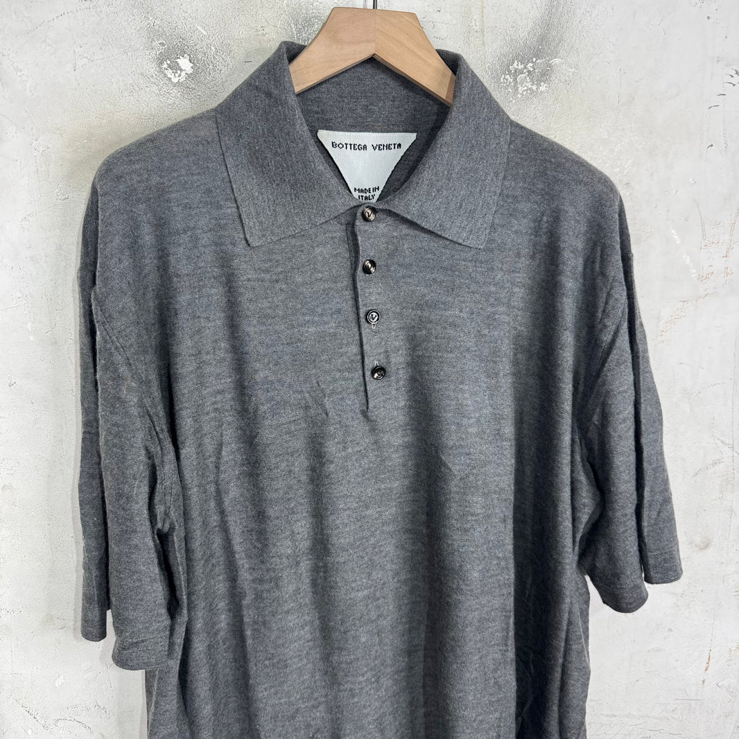 Bottega Veneta Triangular Knit S/S Polo