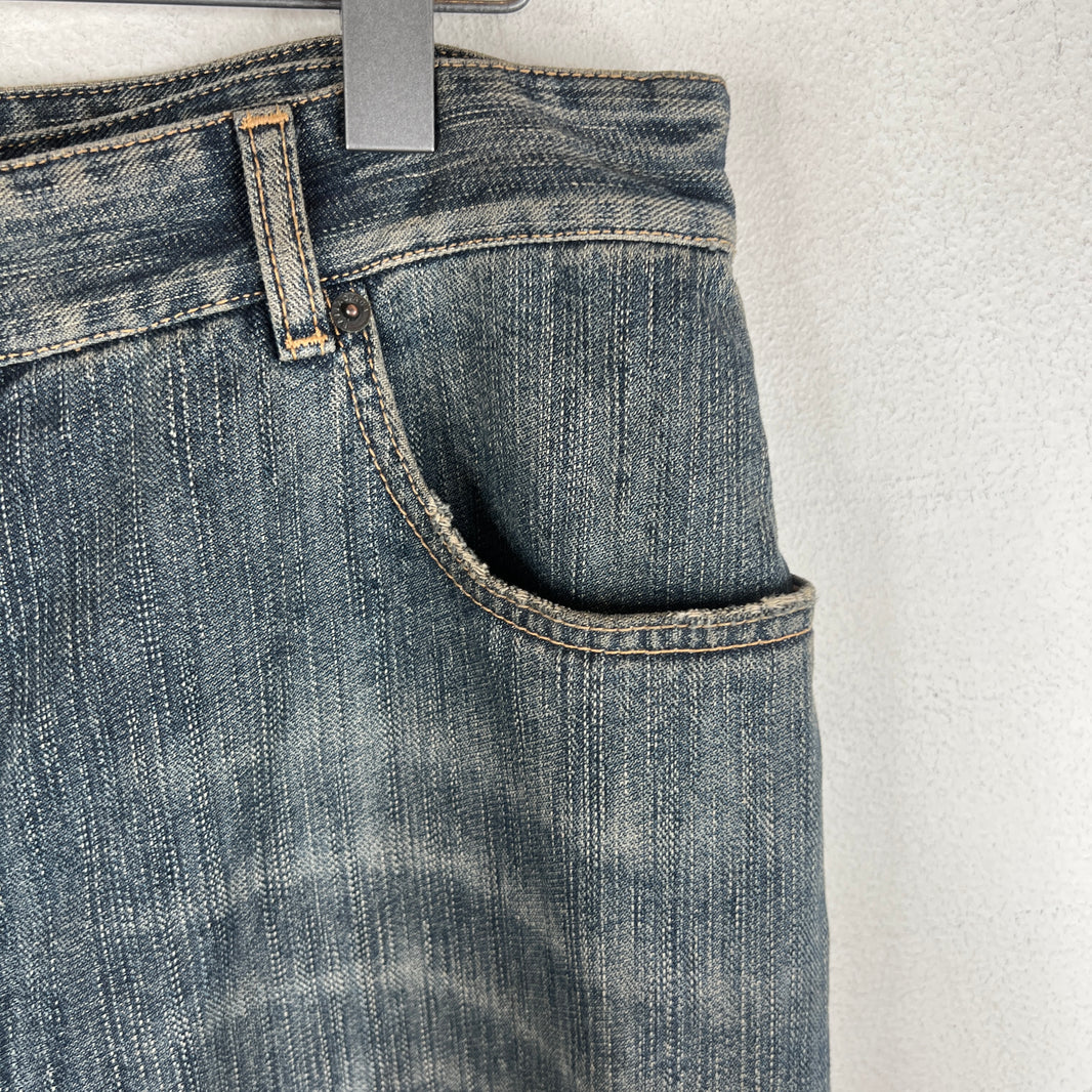 Balenciaga Blue Washed Apron Jeans