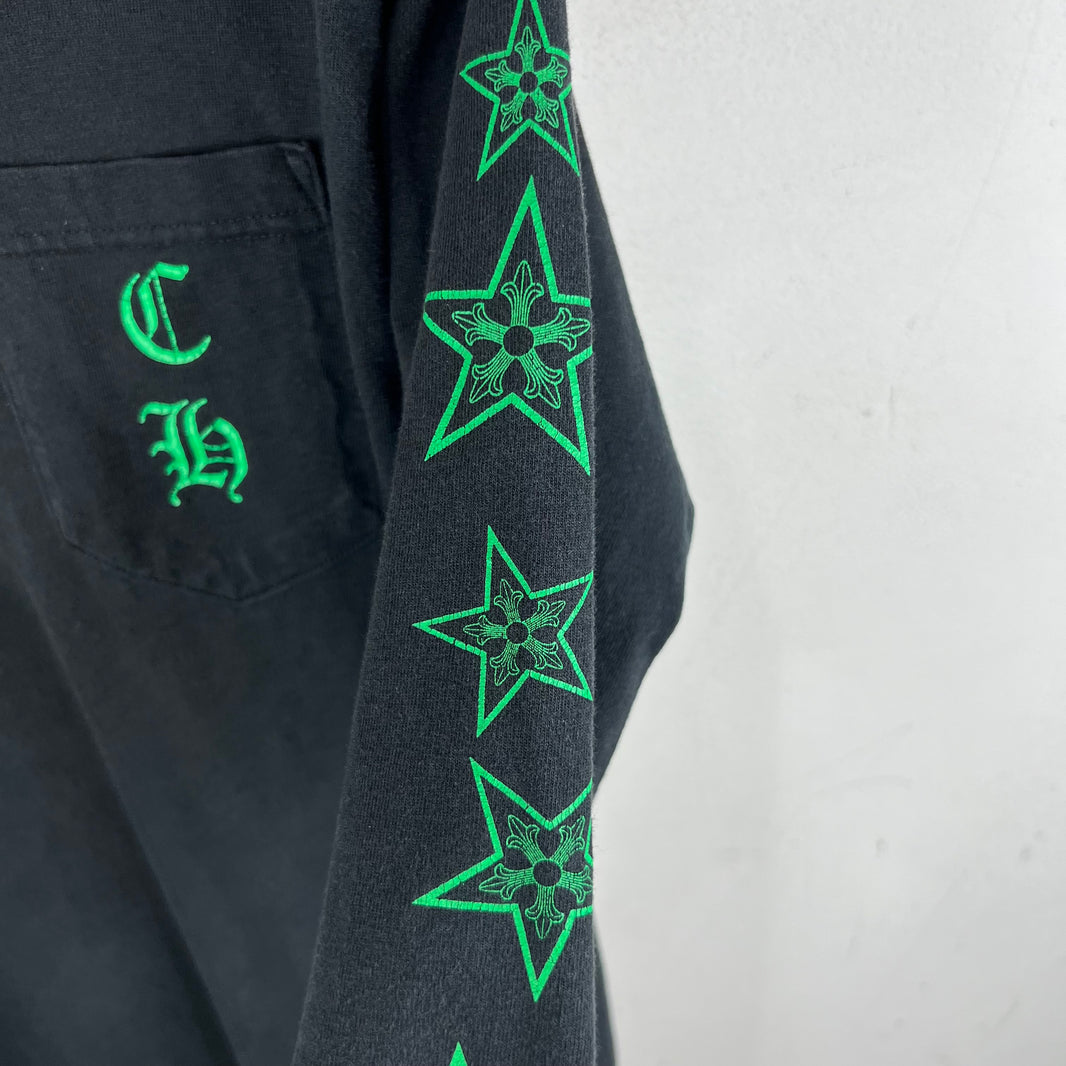 Chrome Hearts Vintage Green Star L/S T-Shirt