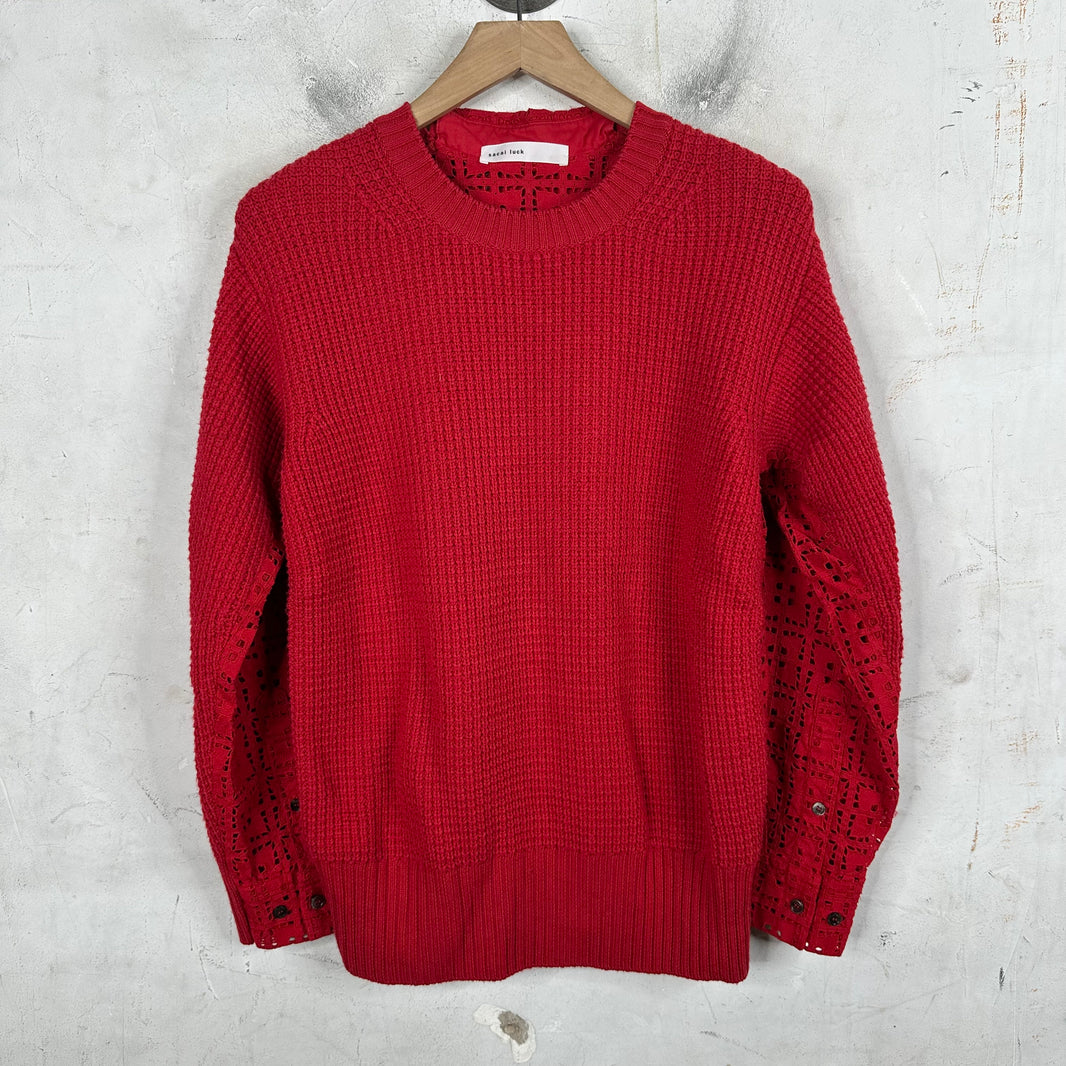 Sacai Paneled Knit Sweater