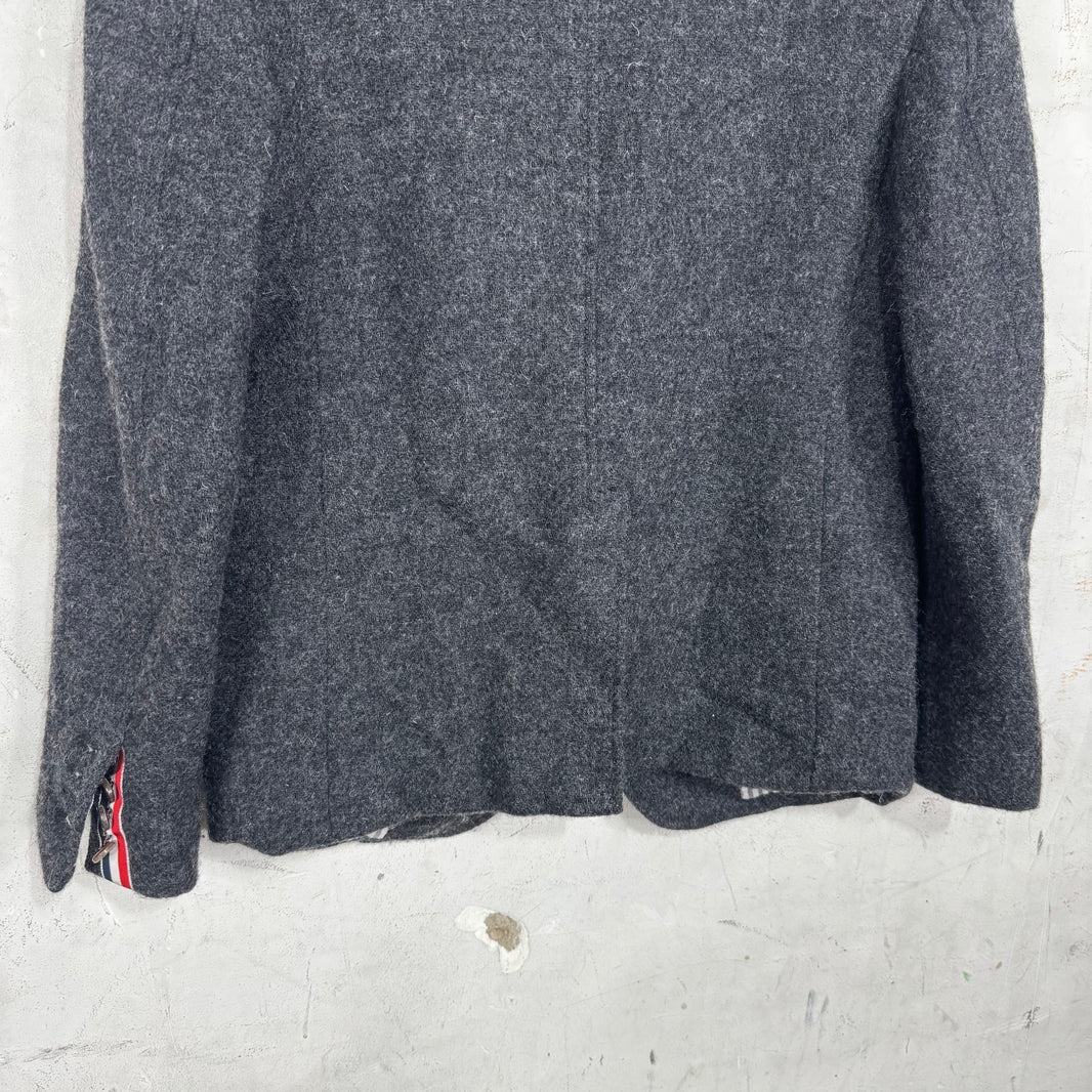 Thom Browne Dark Grey Wool Chore Blazer Jacket