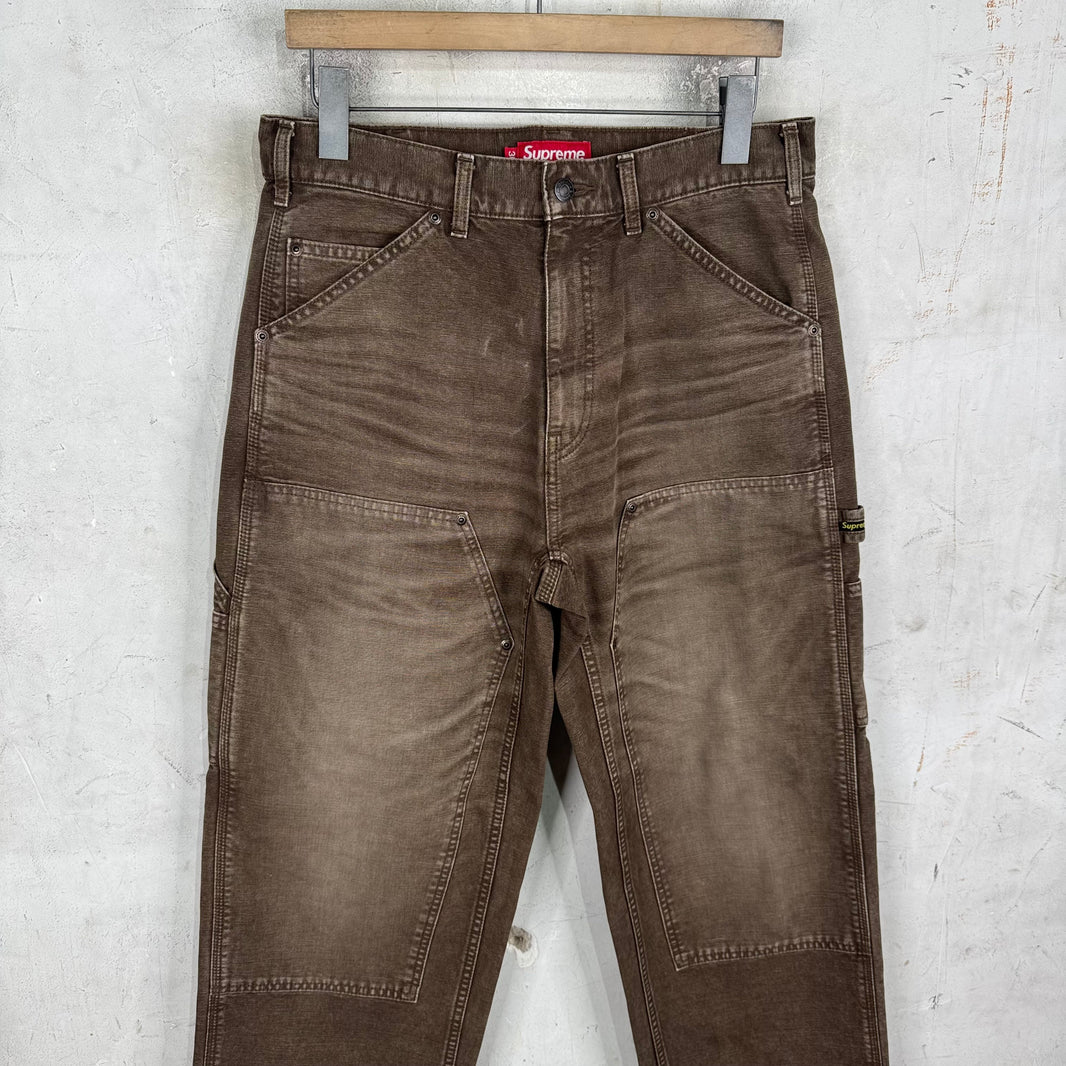 Supreme Brown Whiskered Double Knee Pants