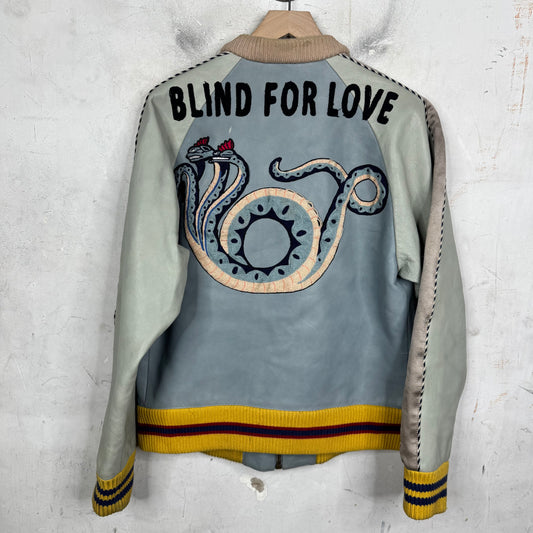 Gucci Dogs Blind For Love Leather Varsity