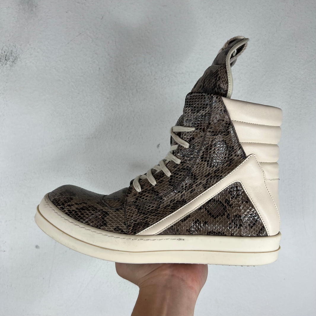 Rick Owens Snakeskin Geobaskets