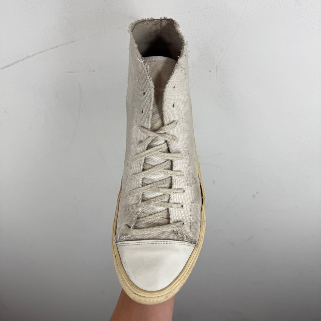 Margiela Deconstructed Canvas High Top Sneakers
