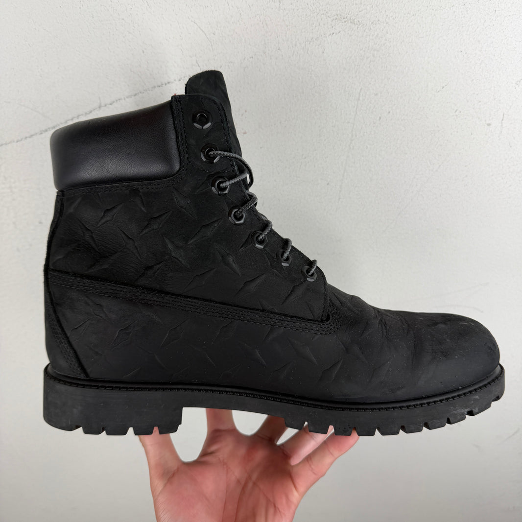 Supreme Timberland Black 6 Inch Diamond Plate Boots