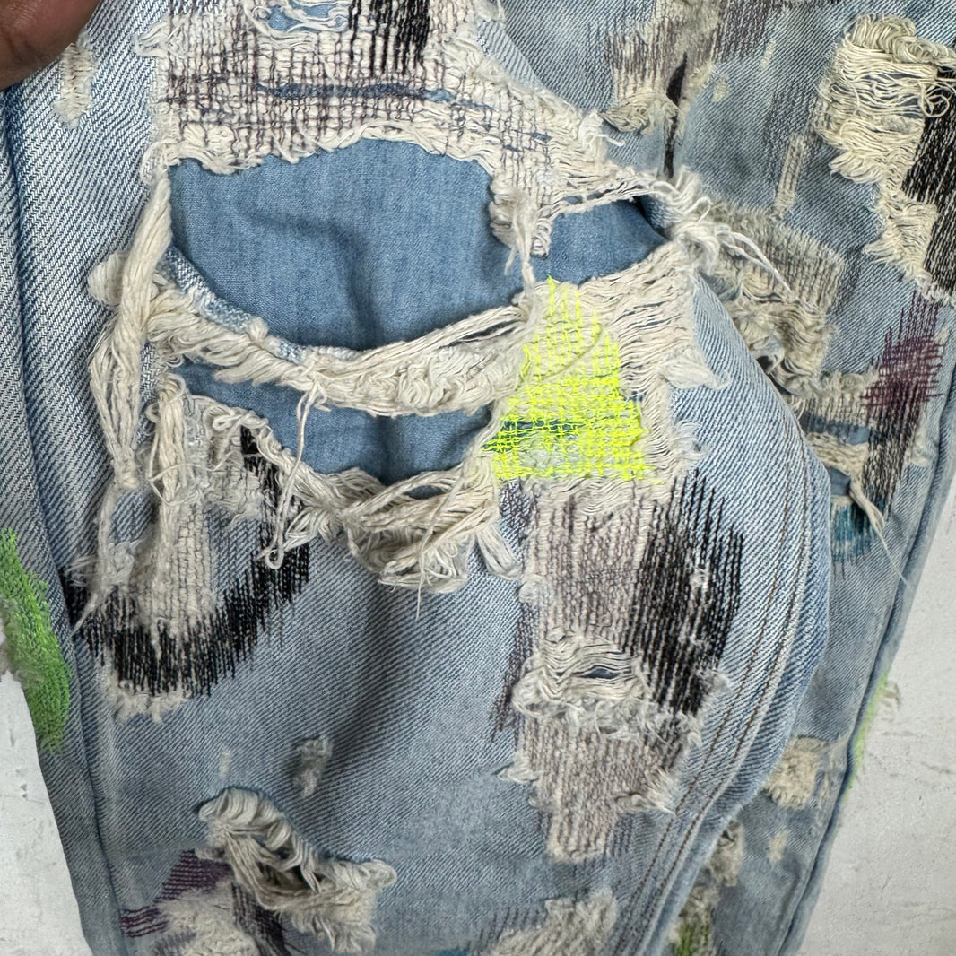 Endless Denim Blue Distressed Jeans
