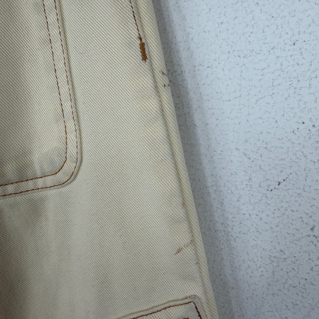 Wales Bonner Cream Contrast Stitch Trousers