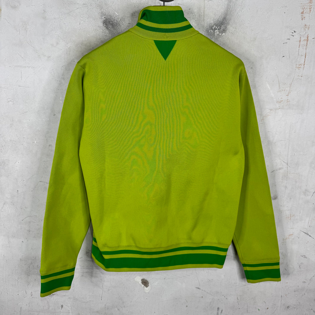 Bottega Veneta Green Shrunken Track Jacket