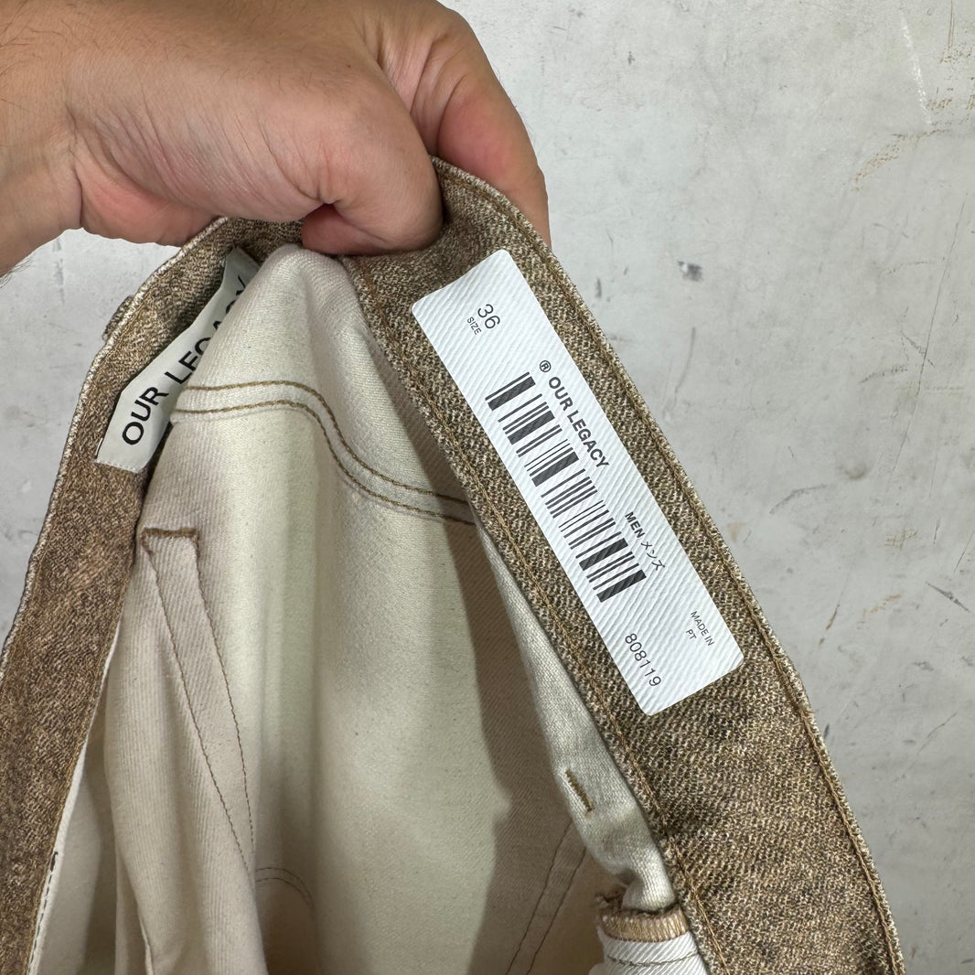Our Legacy Printed Beige Third Cut Jeans
