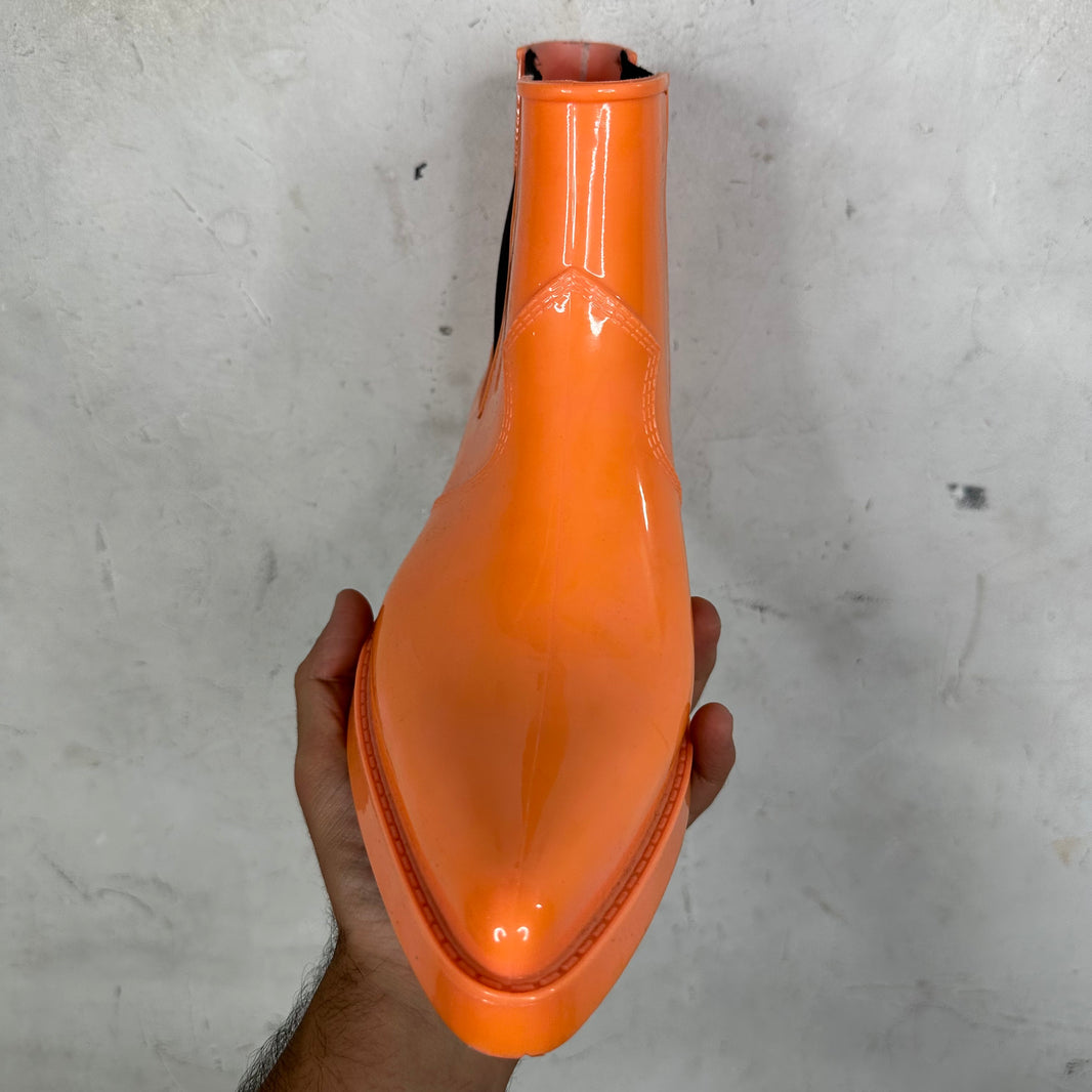 Calvin Klein 205W39NYC Orange Cole Rubber Boots