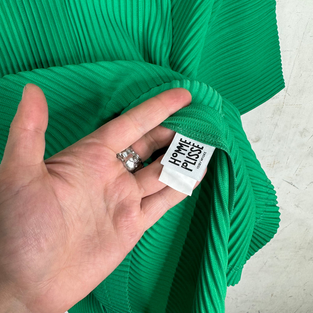 Issey Miyake Homme Plisse Green Buttoned Shirt