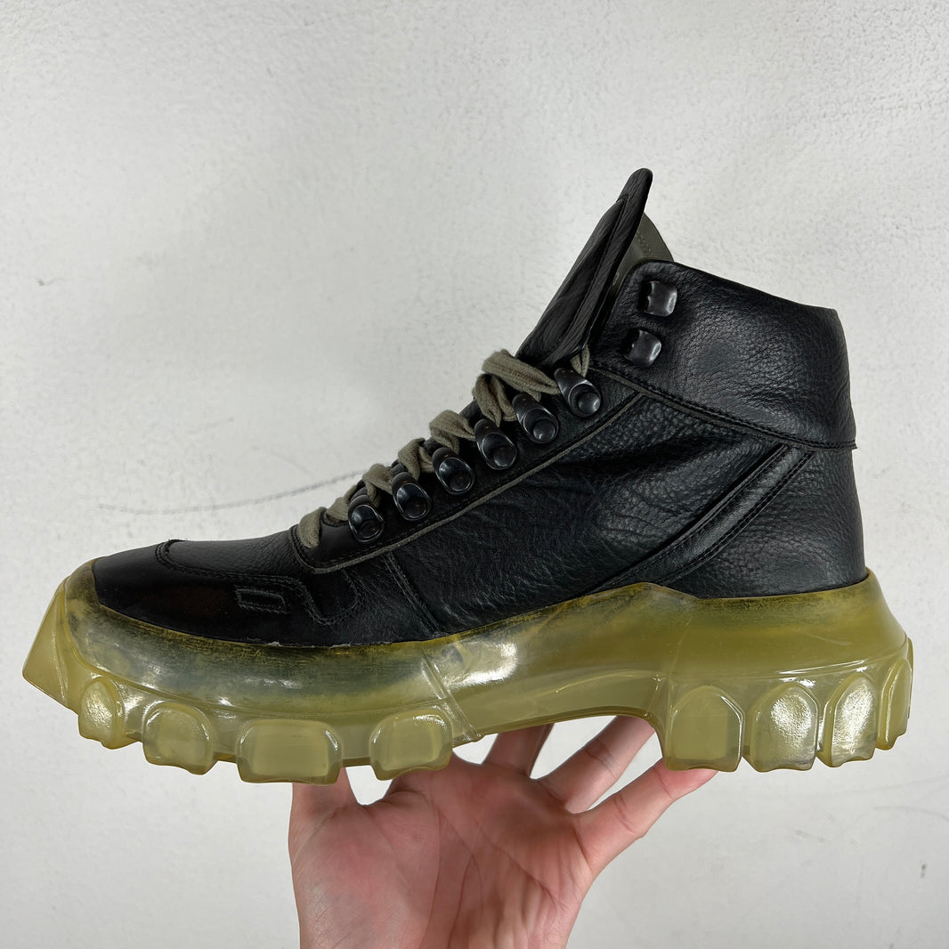 Rick Owens Green Bozo Tractor Boots