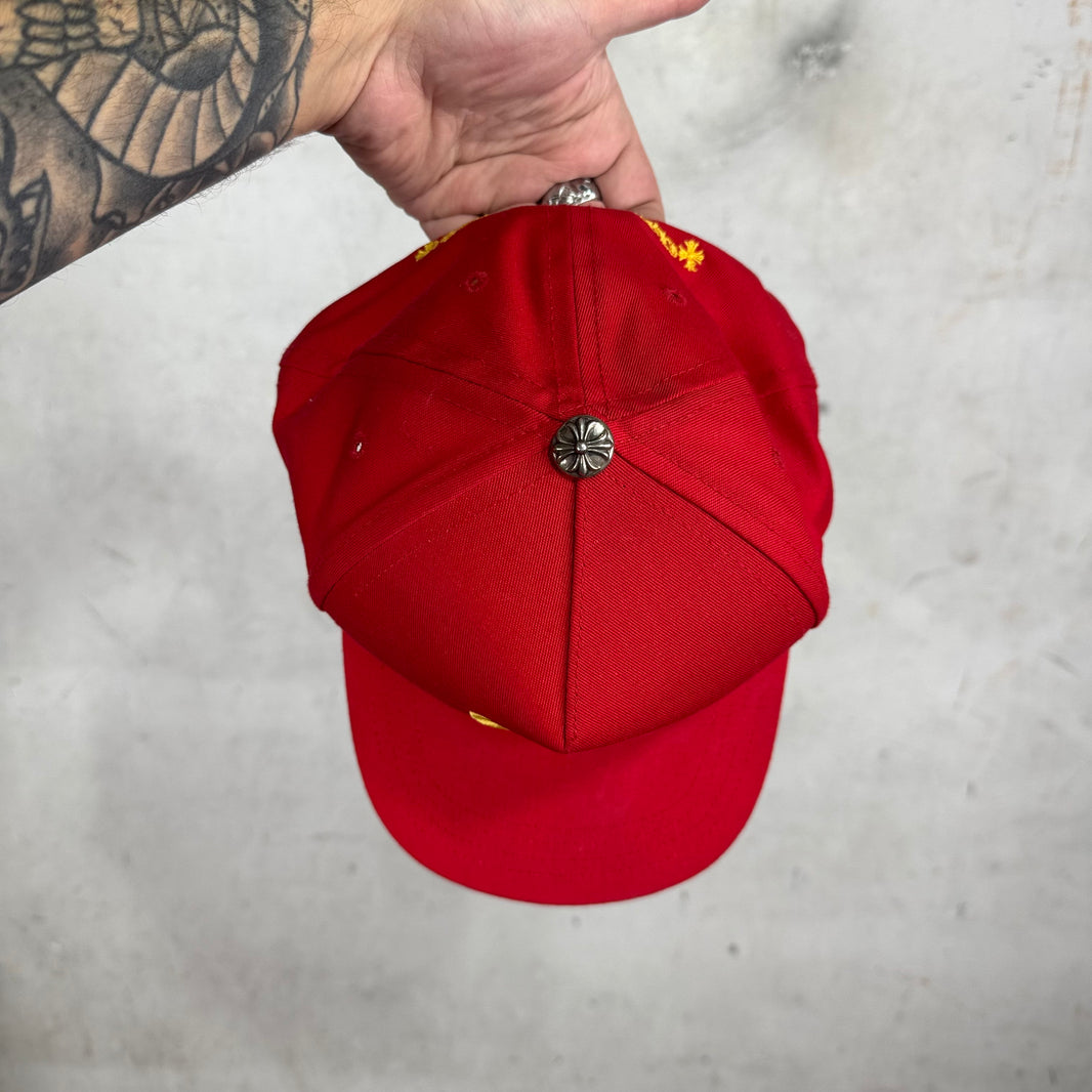 Chrome Hearts Red/ Yellow CH Baseball Hat