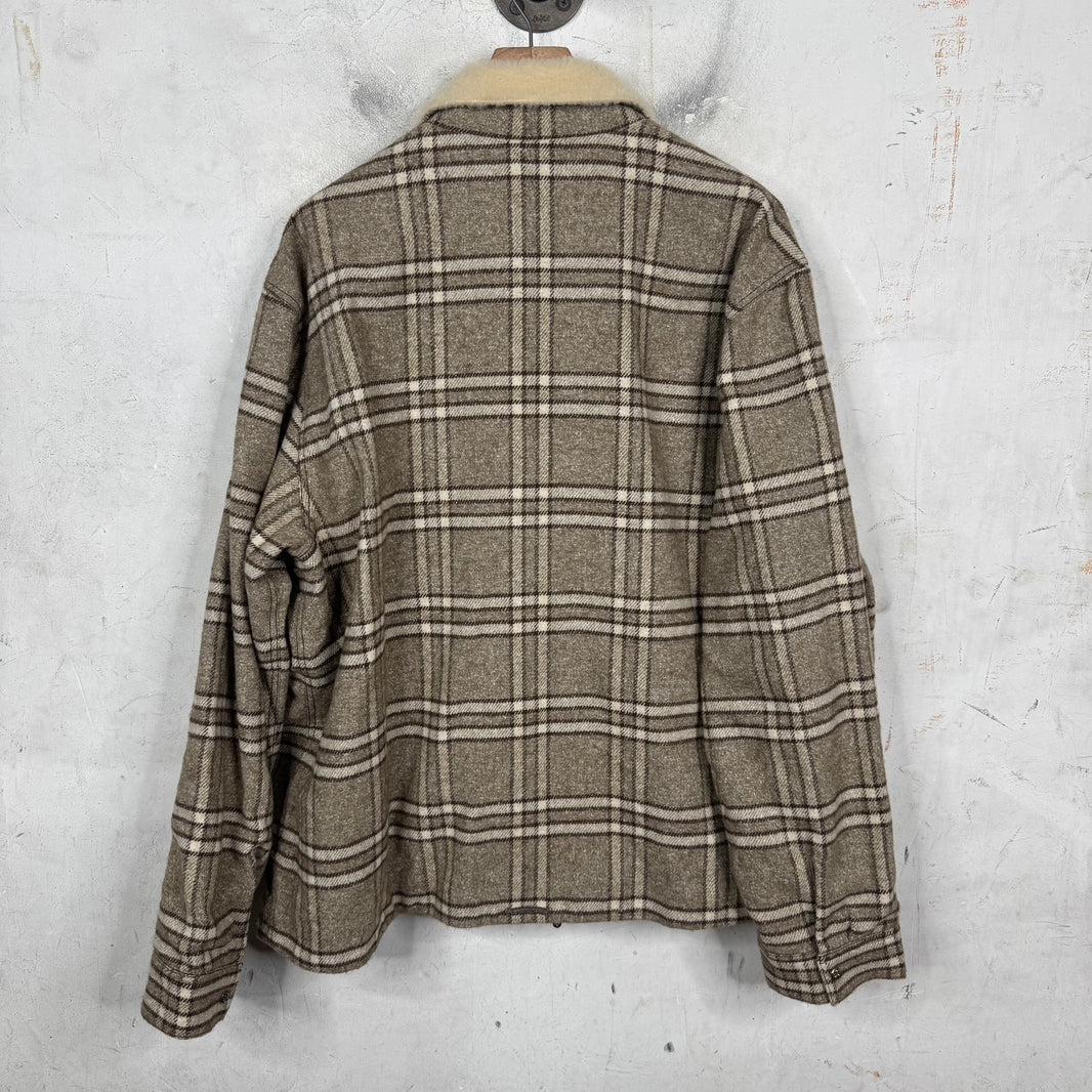 Chrome Hearts Sherpa Collared Flannel Work Jacket