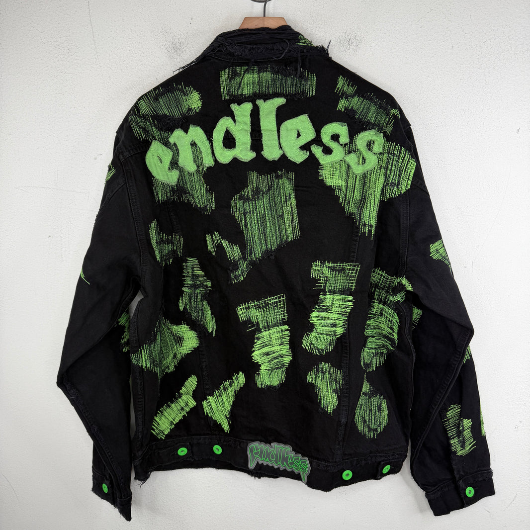 Endless Denim Green/Black Denim Jacket