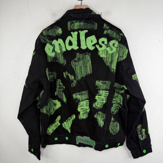 Endless Denim Green/Black Denim Jacket
