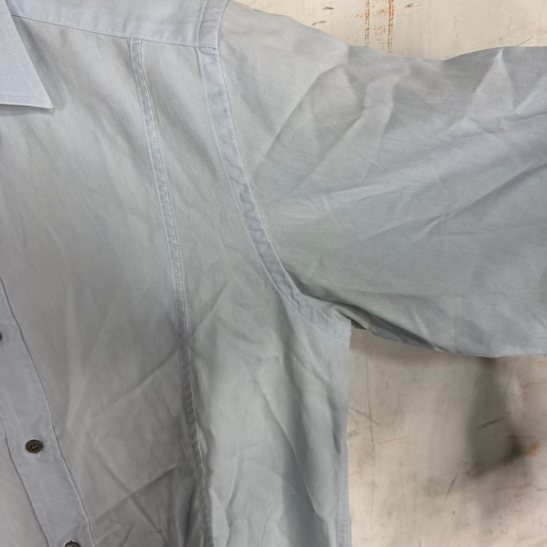 Gucci Tom Ford Curved Pannel Blue LS Shirt