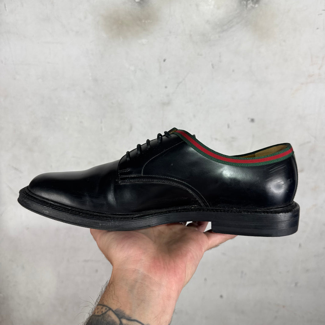 Gucci Striped Cuff Derbys