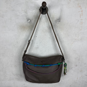 Prada Vitello Large Messenger With Robot Charm