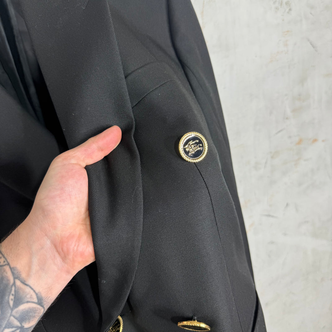 Burberry Black Double Breasted Blazer