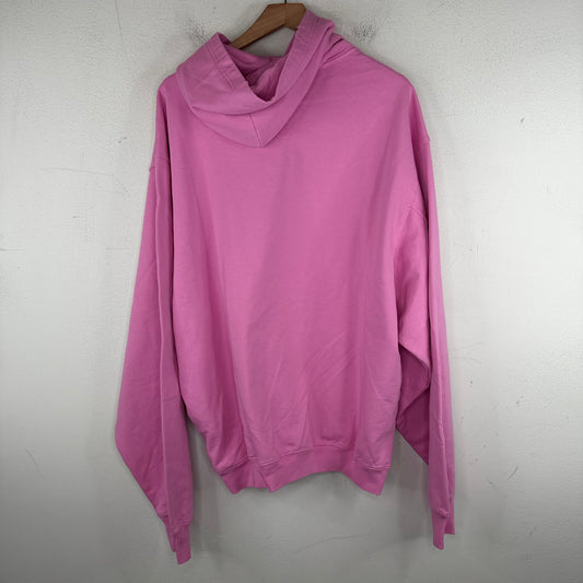 Balenciaga Pink Tonal Cracked Logo Hoodie
