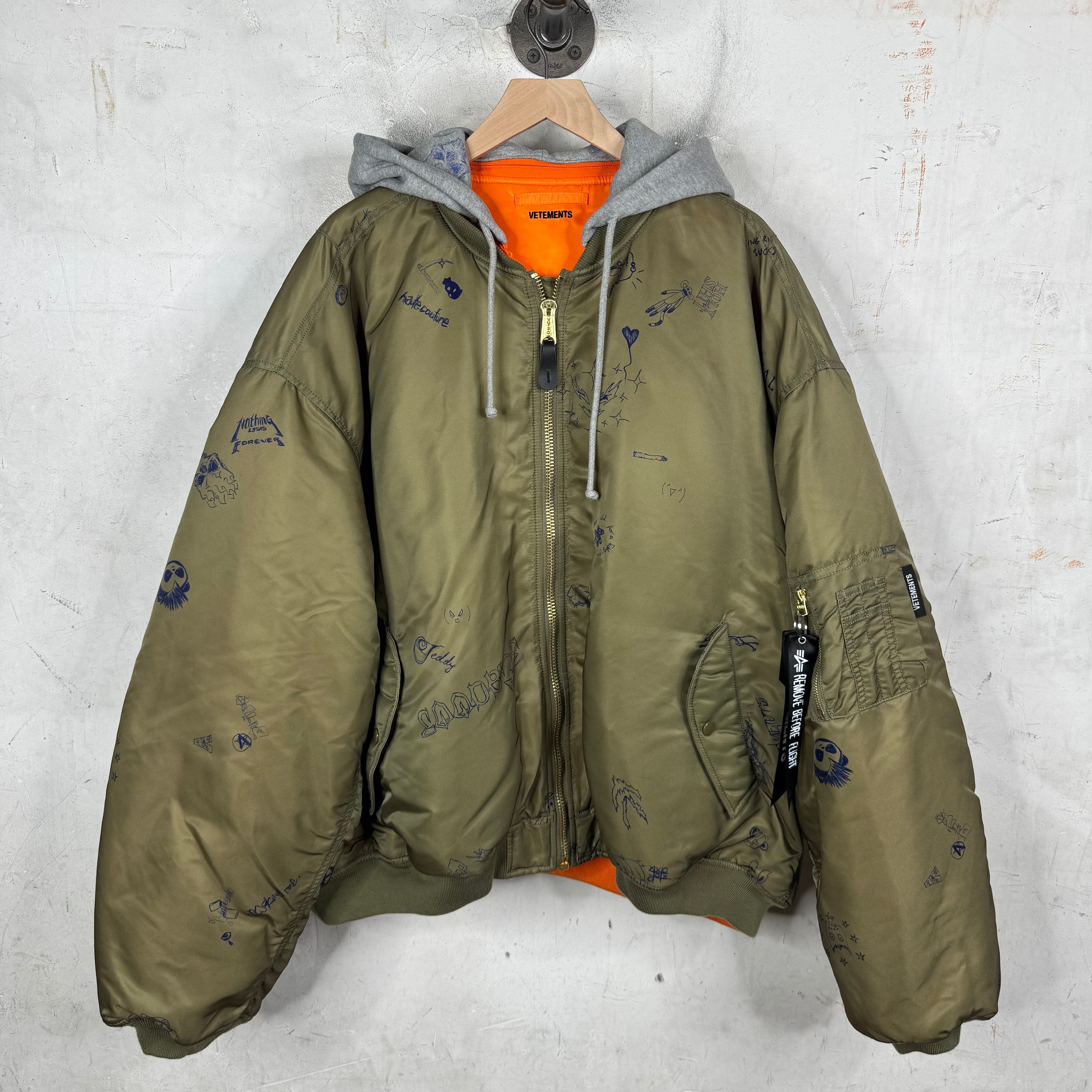 Vetements x Alpha Industries Sketched Bomber Jacket – www.Lukes.store