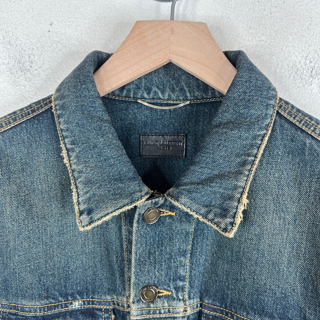 Saint Laurent 2016 Mud Wash Denim Jacket