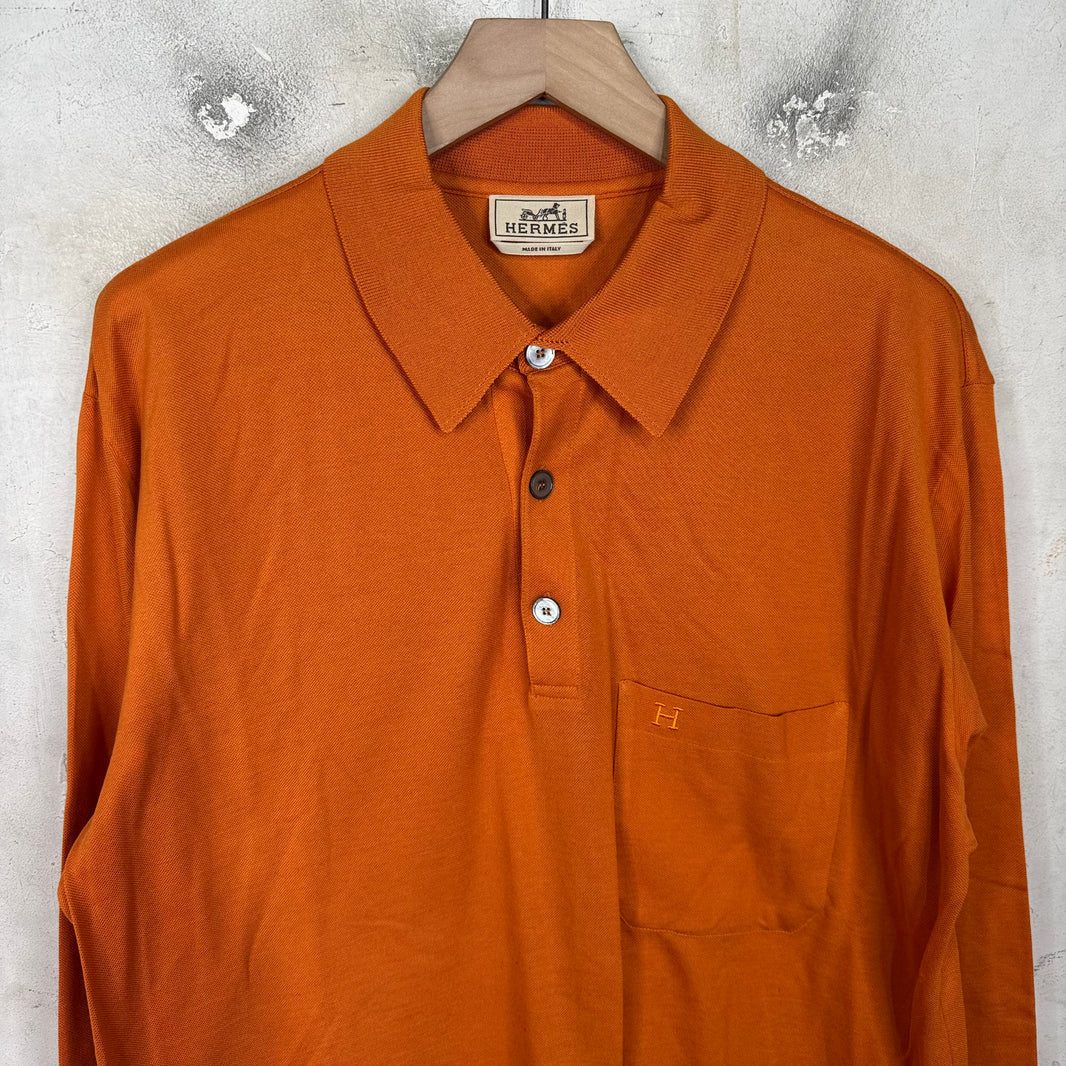 Hermes Orange H Logo Rugby