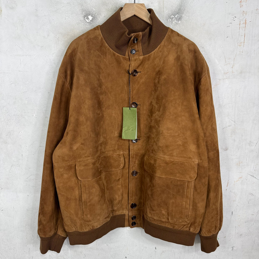 Gucci Suede Quilted Silk Bengal Jacket
