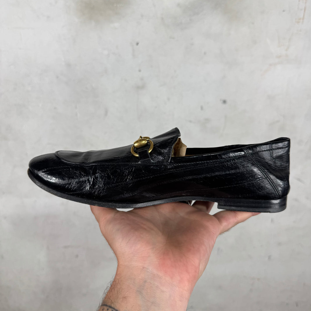 Gucci Eel Skin HorseBit Collapse Loafers