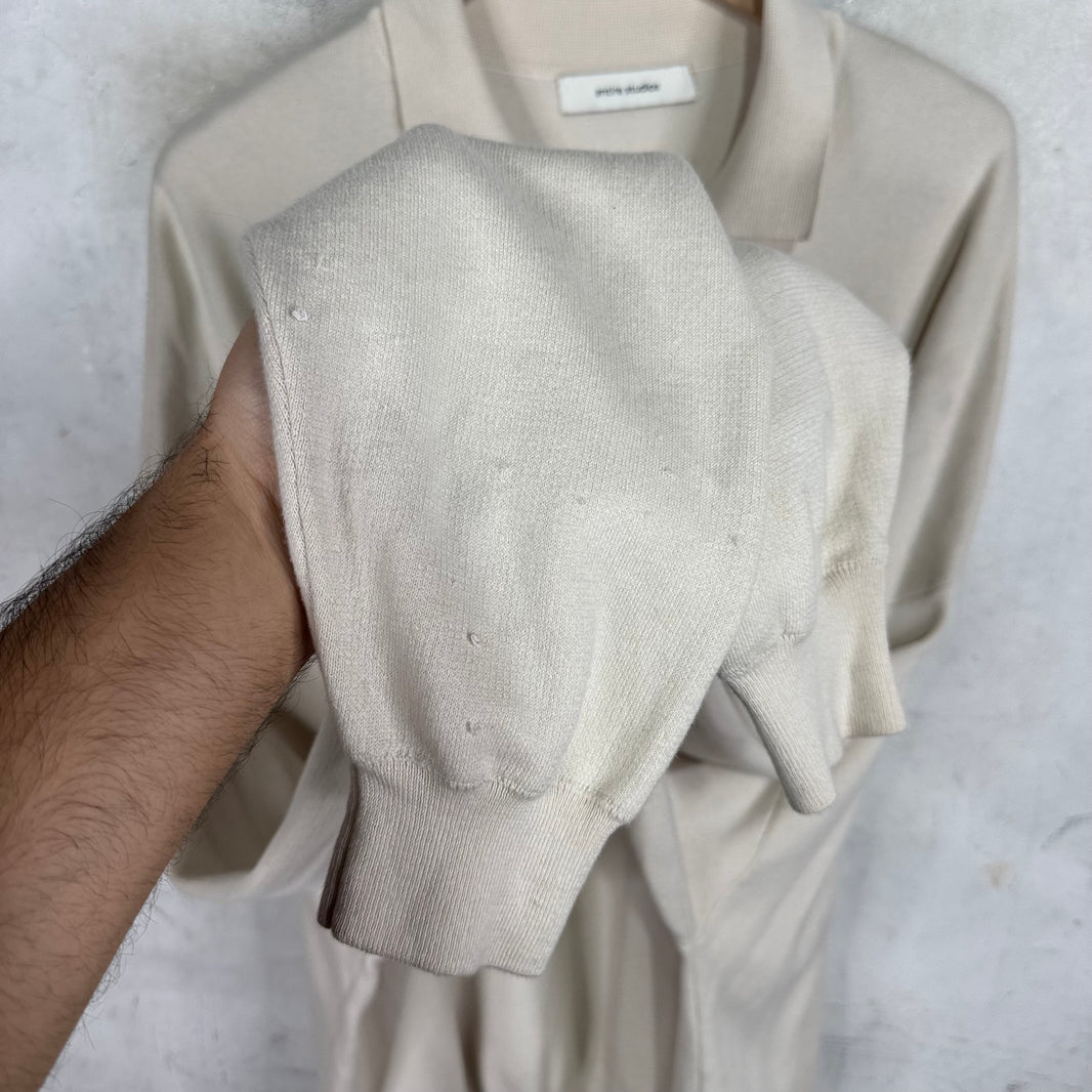 Entire Studios Sample Cream Knitted Rugby