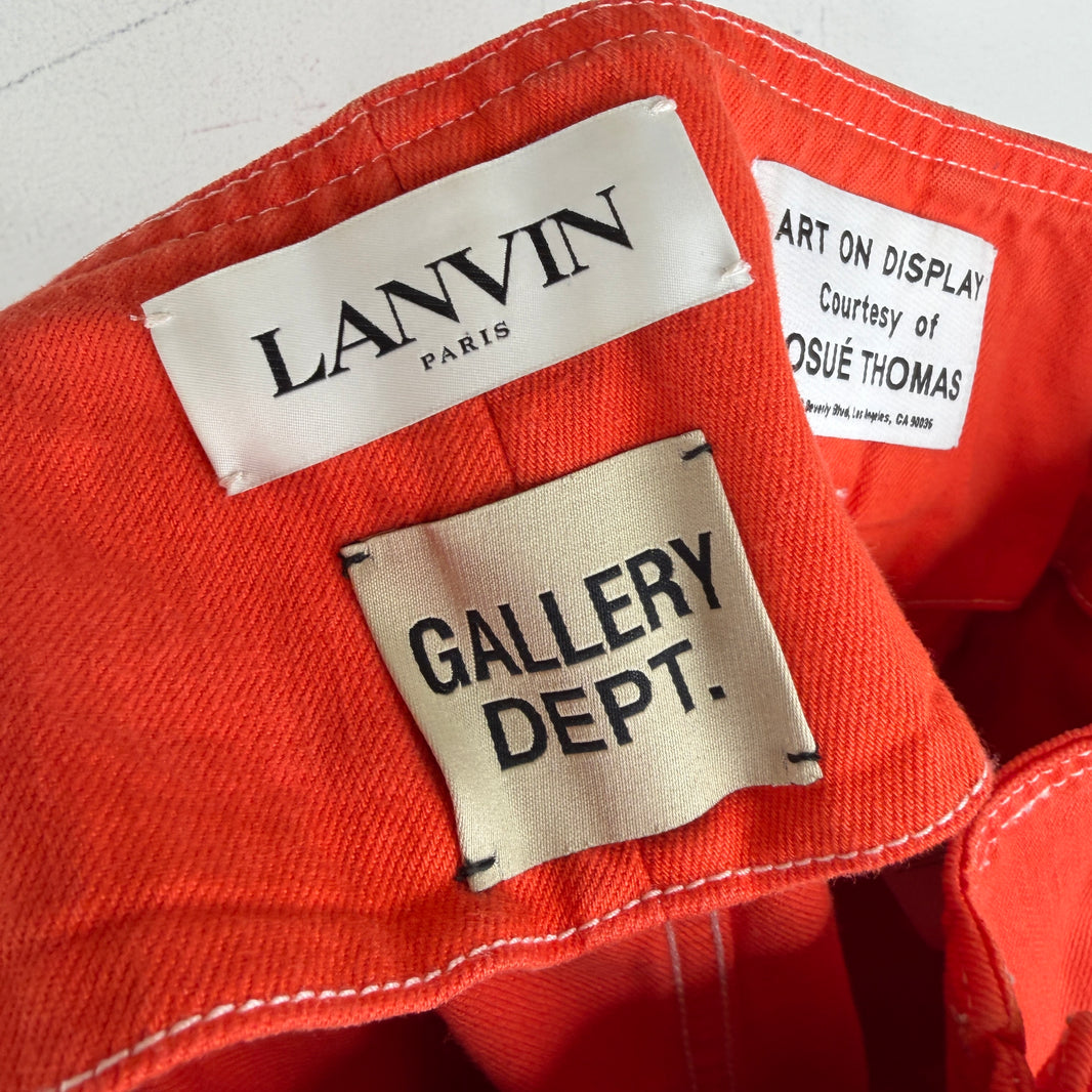 Gallery Dept Lanvin Orange Paint Splatter Jeans