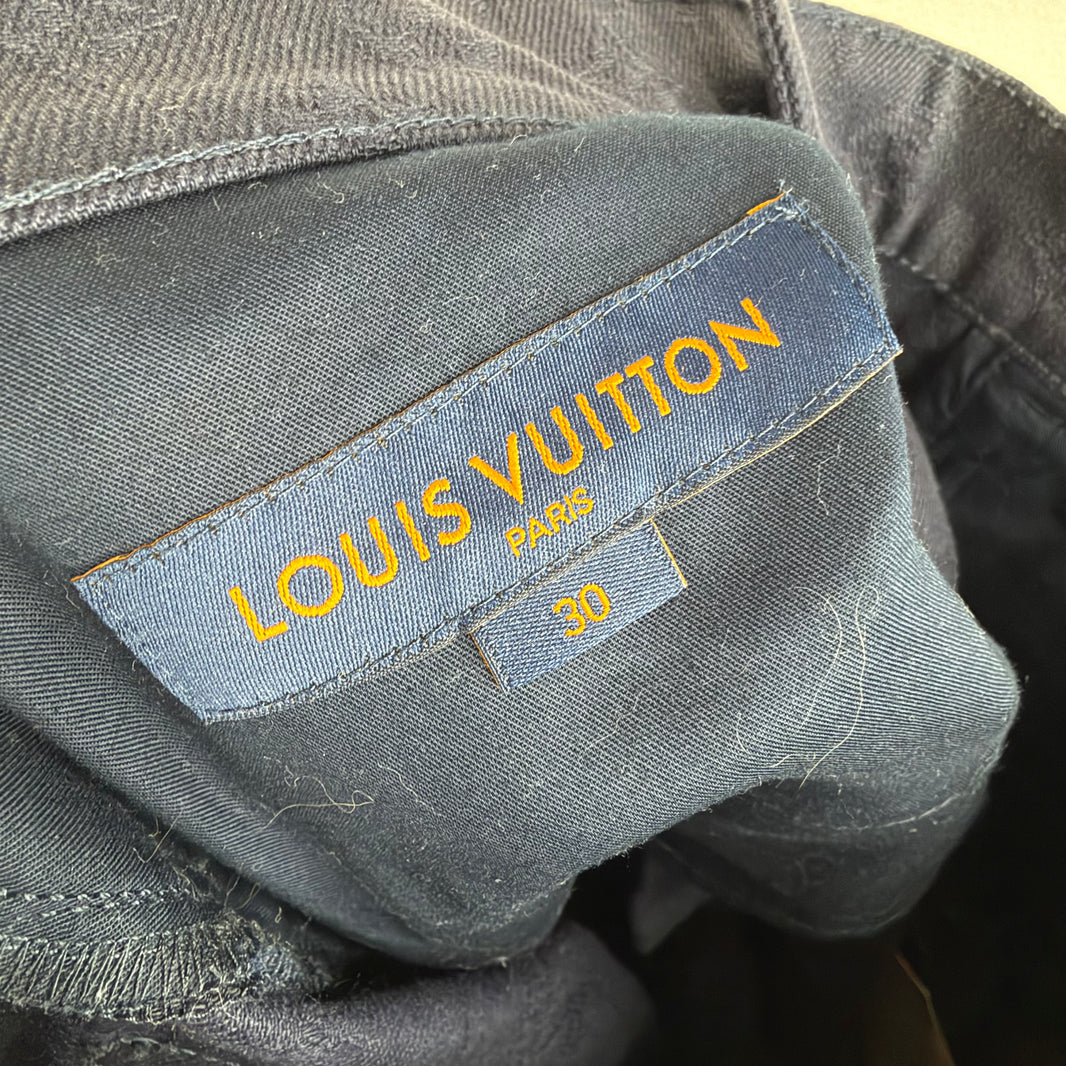 Louis Vuitton Virgil Navy Monogram Skinny Jeans