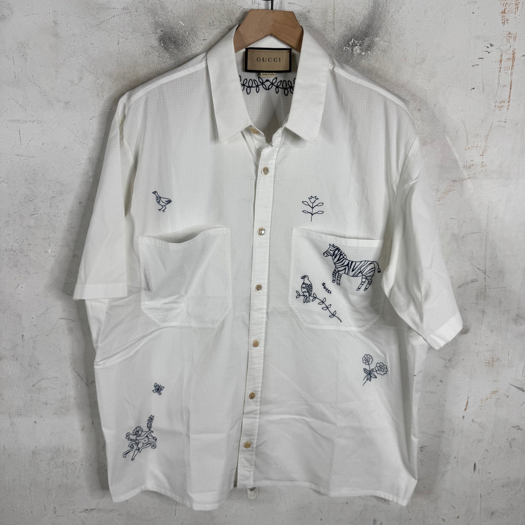 Gucci Ripstop Animal Stitched Shirt