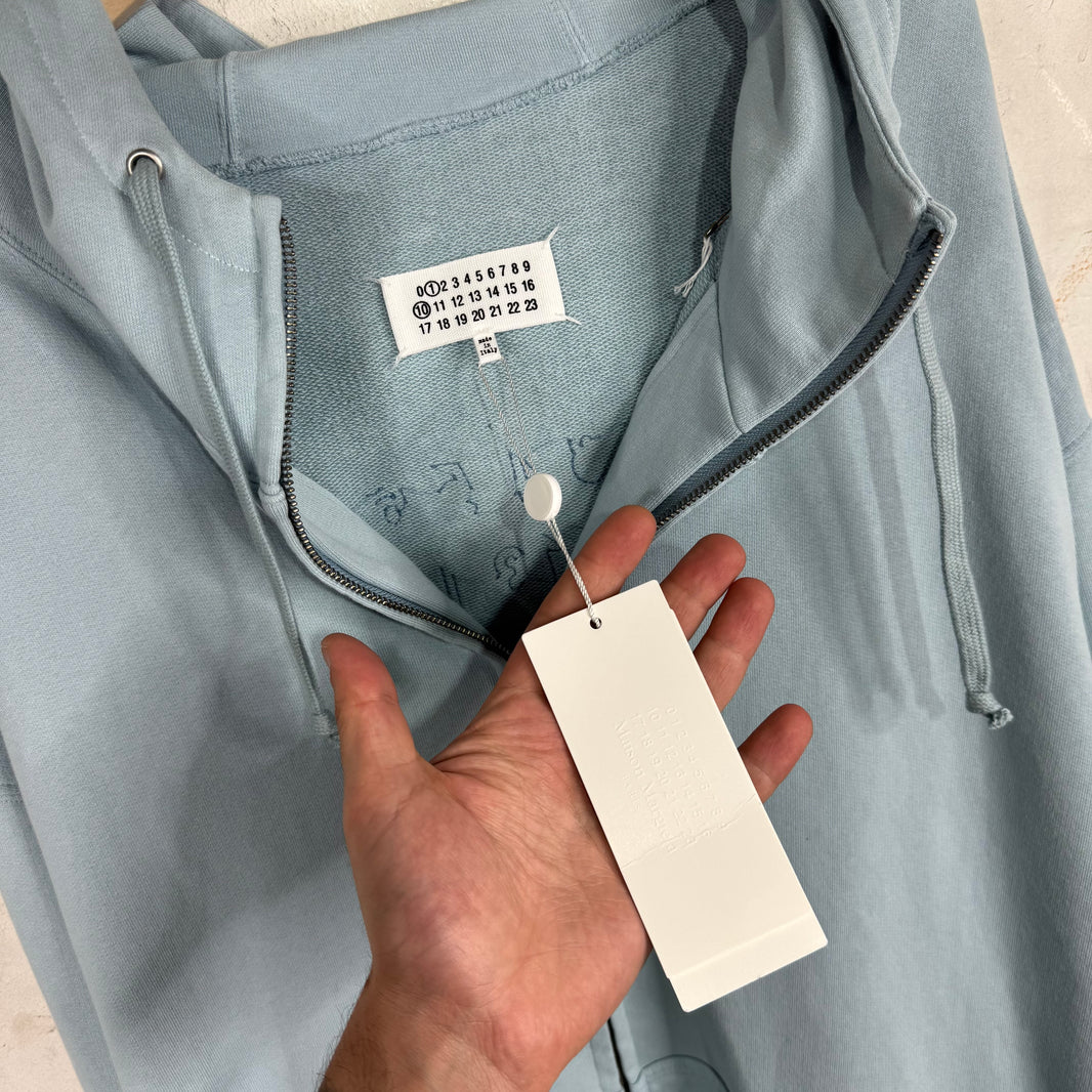 Margiela Embroidered Logo Heavy Zip Hoodie