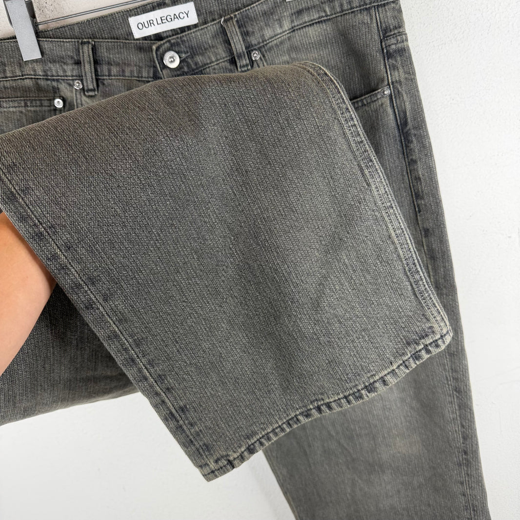 Our Legacy Gray Lined Third Cut Jeans