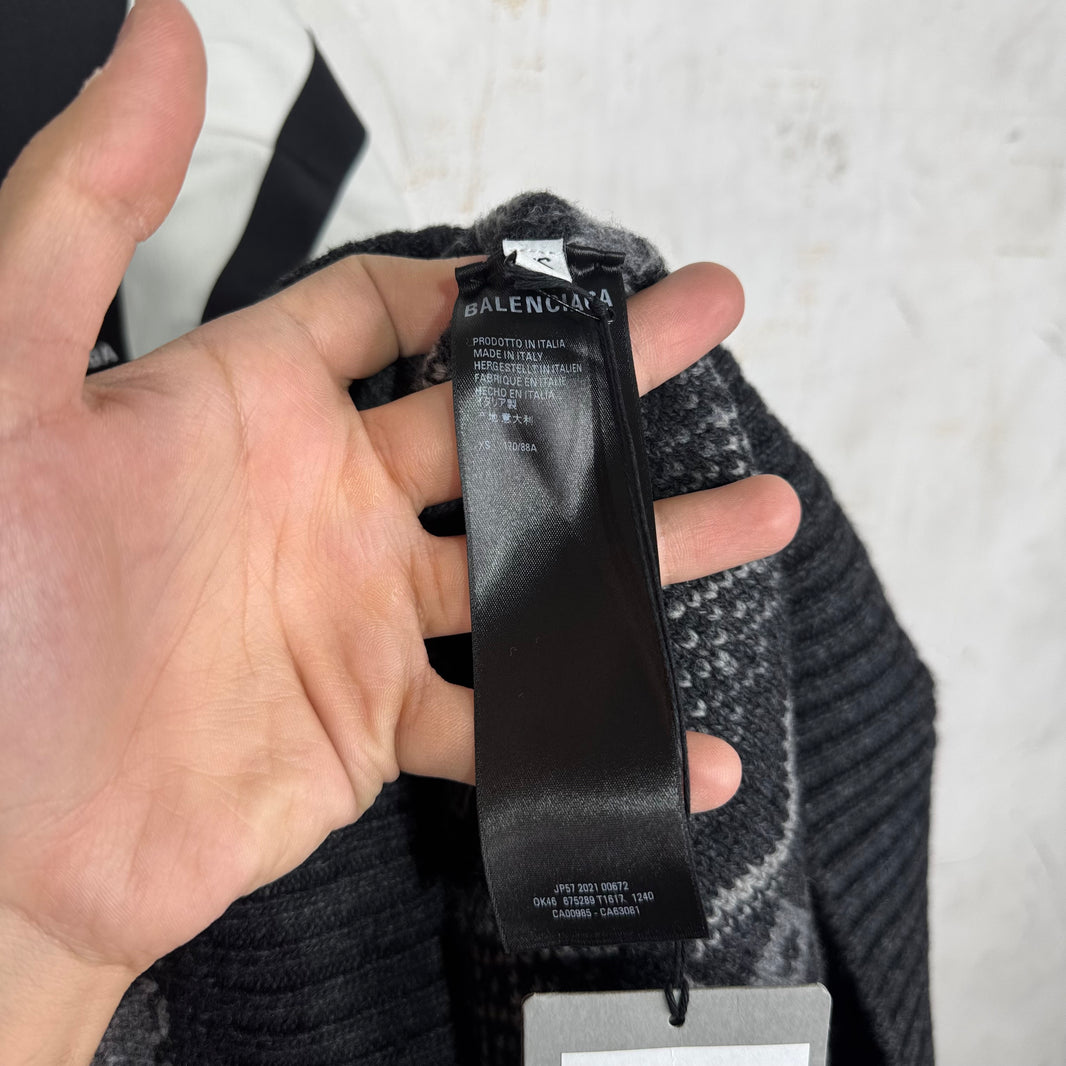 Balenciaga 1/4 Zip Hybrid Sweater Jacket
